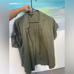 Banana Republic Army Green Shortsleeve LAST CALL